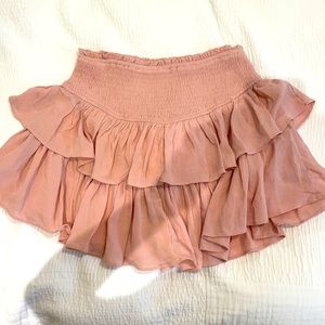 dusty rose flowy rock n rags skirt